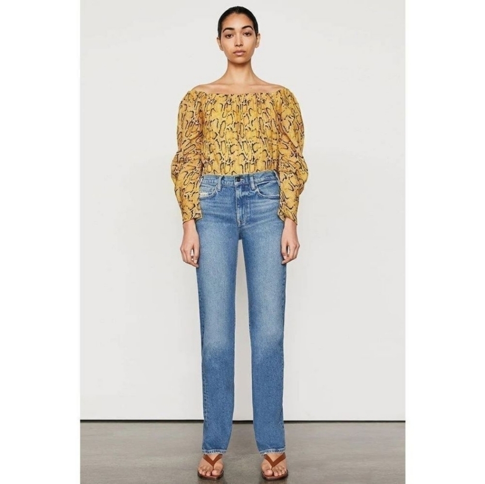 Frame Off the Shoulder Billow Top in Python Multi - Picture 12 of 12